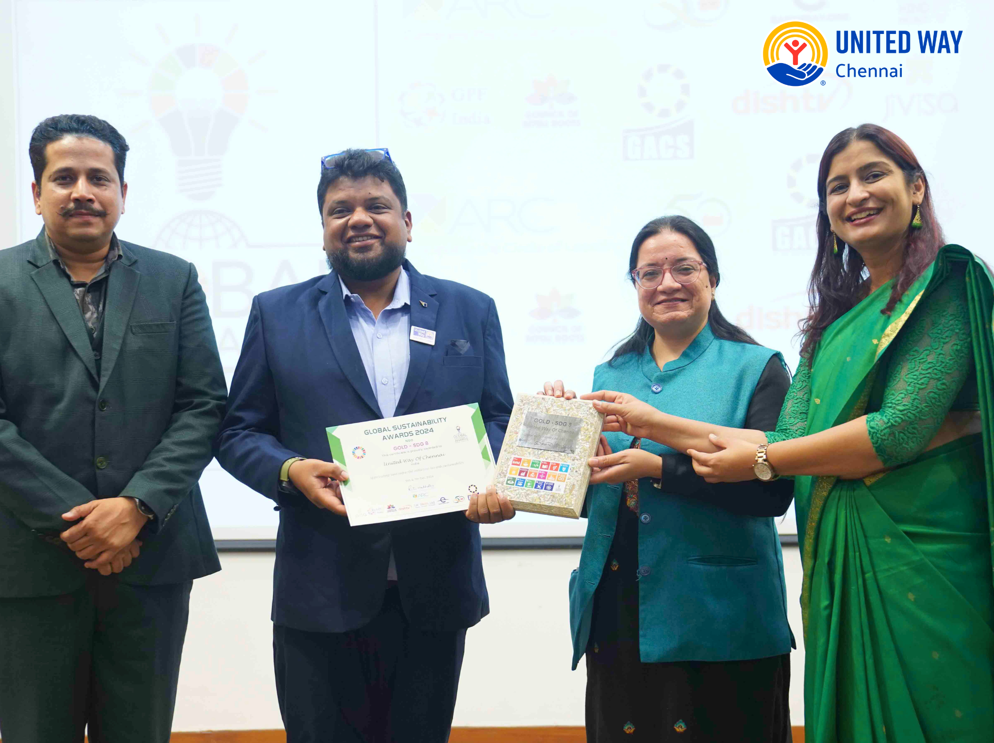 United Way of Chennai Honored with Gold at Global Sustainability Awards 2024 